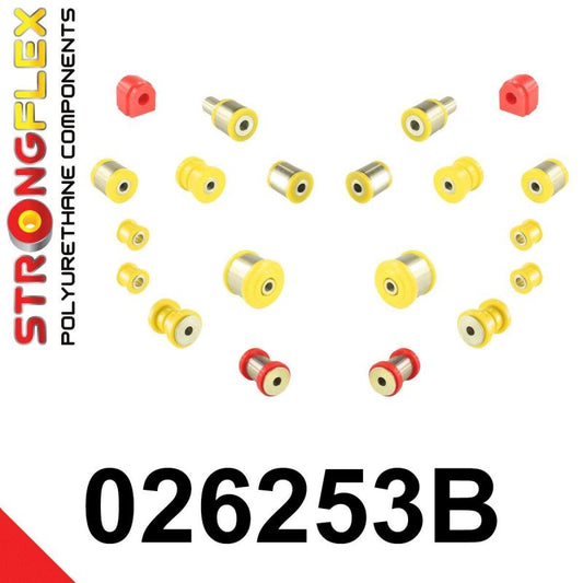 STRONGFLEX 026253B: Sada - silentbloky zadní nápravy pro Audi