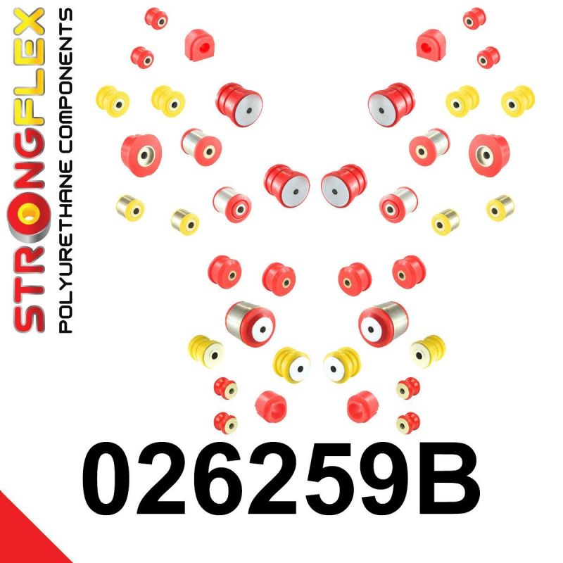 STRONGFLEX 026259B: Kompletní sada silentbloků pro Audi