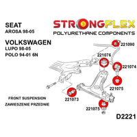STRONGFLEX 221074A: Přední stabilizátor - silentblok šroubu SPORT pro Škoda