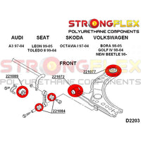STRONGFLEX 221084A: Silentblok tyčky stabilizátoru SPORT pro Audi