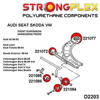 STRONGFLEX 221088B: Přední silentblok stabilizátoru pro Audi