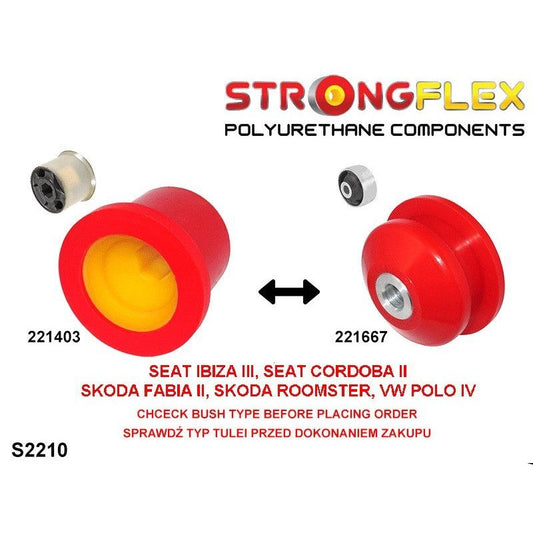 STRONGFLEX 221403B: Přední rameno - zadní silentblok pro Audi