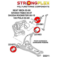 STRONGFLEX 221561A: Přední silentblok stabilizátoru SPORT pro Audi