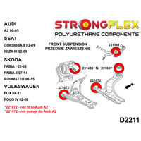 STRONGFLEX 221667A: Přední rameno - zadní silentblok SPORT pro Audi