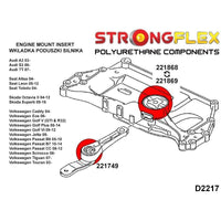 STRONGFLEX 221869A: Motor - spodní silentblok vložka SPORT pro Audi