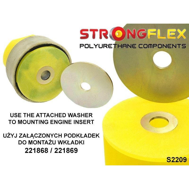 STRONGFLEX 221869A: Motor - spodní silentblok vložka SPORT pro Audi