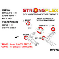 STRONGFLEX 221897A: Přední spodní rameno - zadní silentblok SPORT pro VW