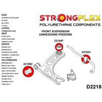 STRONGFLEX 221941B: PŘEDNÍ stabilizátor - silentblok pro Audi