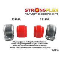 STRONGFLEX 221950B: Přední / zadní silentblok stabilizátoru pro Audi