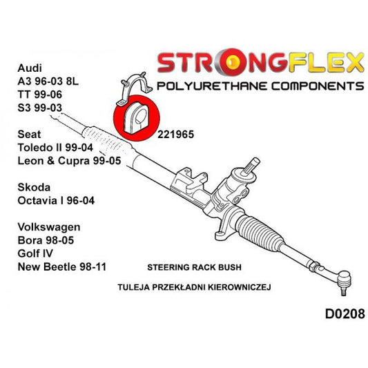 STRONGFLEX 221965A: Řízení - silentblok uchycení SPORT pro Audi