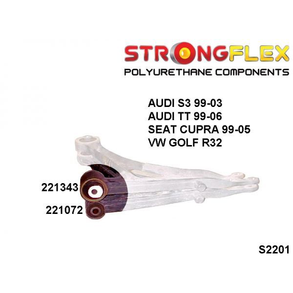 STRONGFLEX 226086A: Přední náprava - sada silentbloků SPORT pro Audi