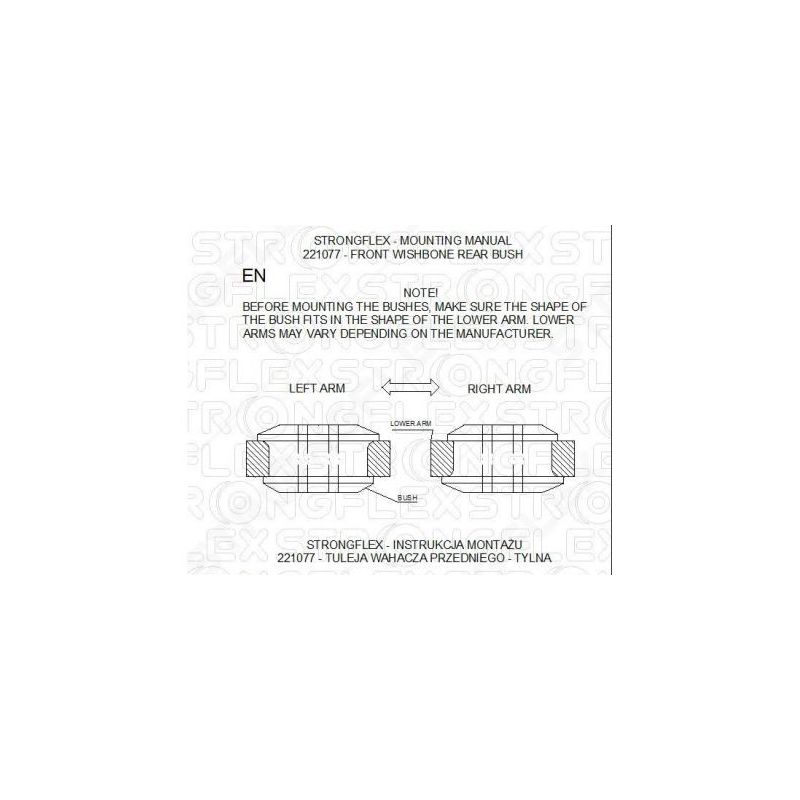 STRONGFLEX 226121B: Kompletní sada silentbloků pro Audi