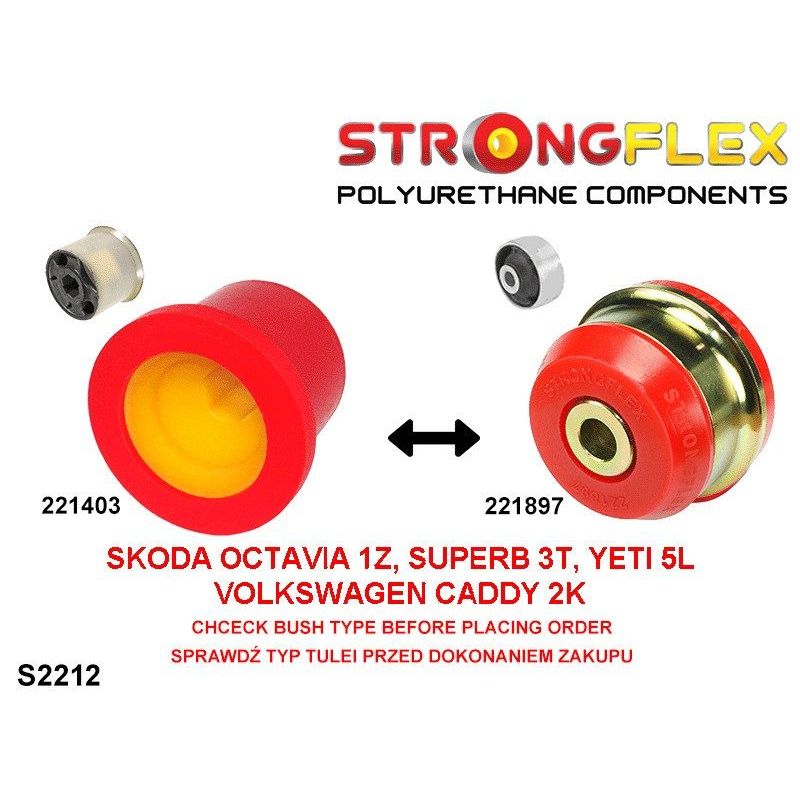 STRONGFLEX 226167B: Přední náprava - sada silentbloků pro Audi