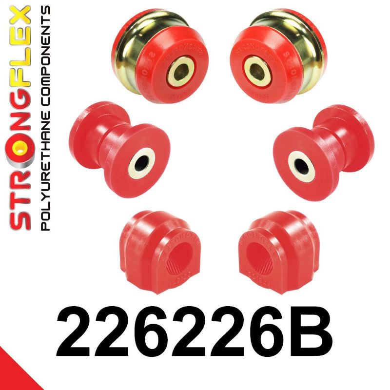 STRONGFLEX 226226B: SADA - silentbloky přední nápravy pro Audi