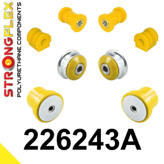 STRONGFLEX 226243A: Přední náprava a zadní nápravnice - sada silentbloků SPORT pro Audi