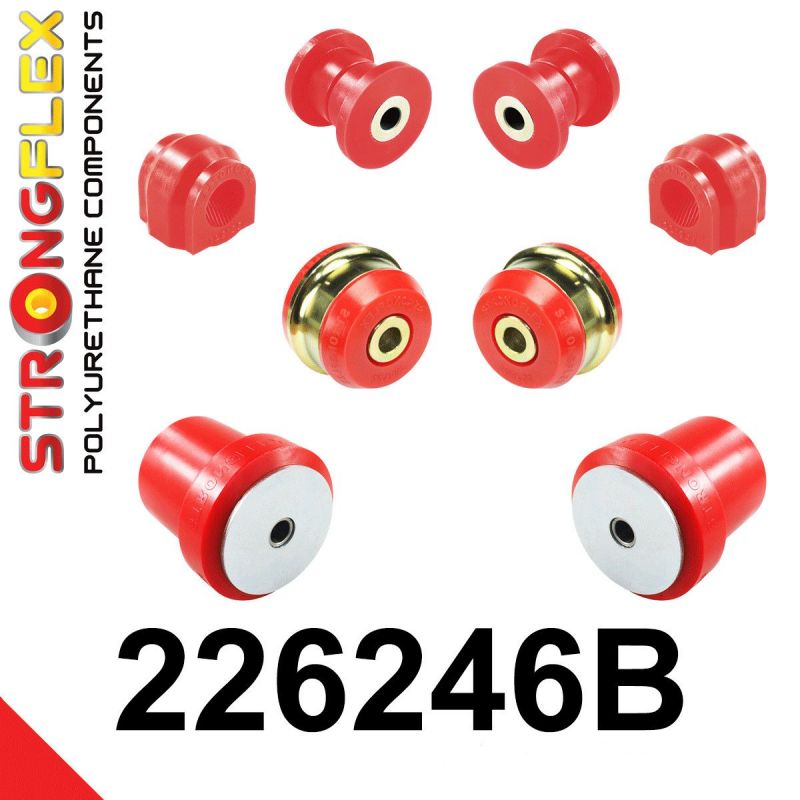 STRONGFLEX 226246B: Přední náprava a zadní nápravnice - sada silentbloků pro Audi