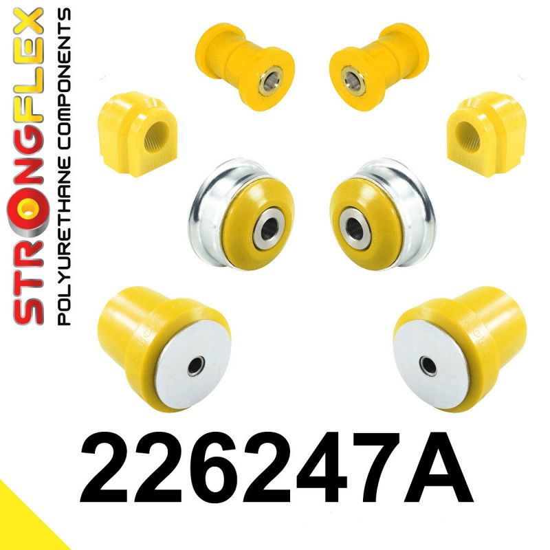 STRONGFLEX 226247A: Přední náprava a zadní nápravnice - sada silentbloků SPORT pro Audi