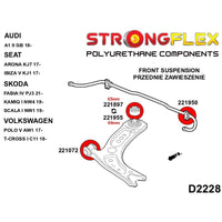 STRONGFLEX 226247A: Přední náprava a zadní nápravnice - sada silentbloků SPORT pro Audi