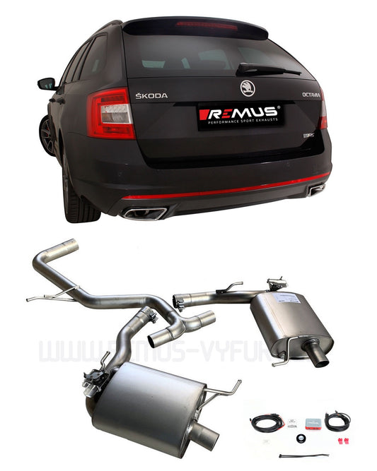 Remus Zadní tlumiče s integrovanými ventily pro regulaci zvuku Octavia III