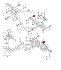 Verkline unibal vložky spodního ramena MQB - Audi