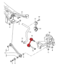Verkline stavitelné tyčky stabilizátoru zadní Golf 5 platforma - Audi