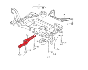 Verkline reakční vzpěra RS3 8P / TTRS 8J DQ500