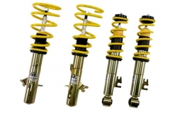 Výškově a tuhostně stavitelný podvozek ST suspensions pro Škoda Octavia II uchycení př. tlumiče 55mm, zatížení PN -1035kg.